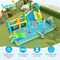 Inflatable Dual Water Slide Tropical Aqua Park with Blower for Kids